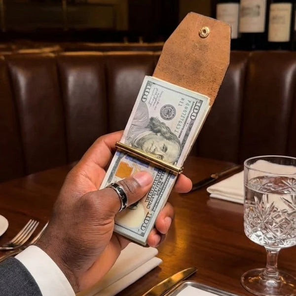 Leather Cash Wrap Wallet
