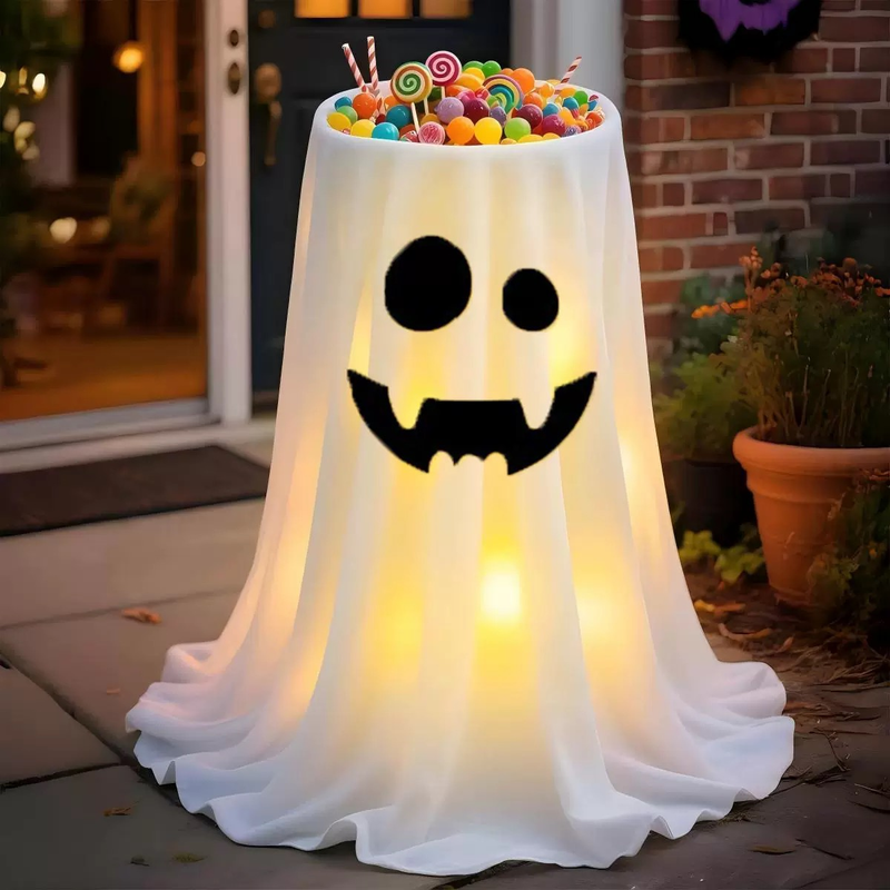 Ghost Candy Bowl Stand with Remote 🍬👻