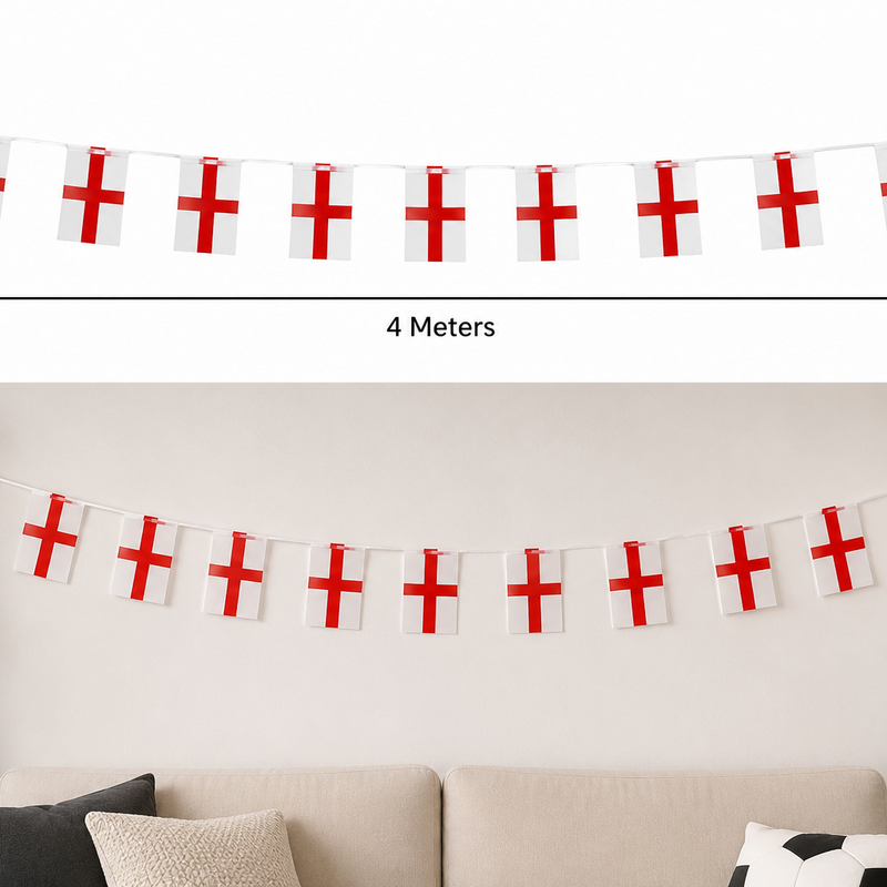 World Cup Flag Decoration (12 Flags /4 meters)