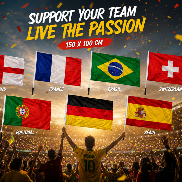 World Cup Flag 150 × 100 cm with Handle