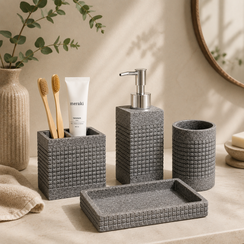 Stone Bathroom Accessories Set