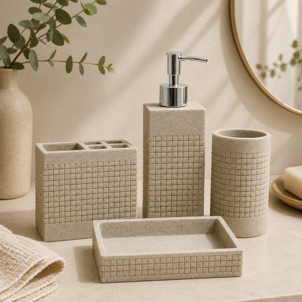 Stone Bathroom Accessories Set