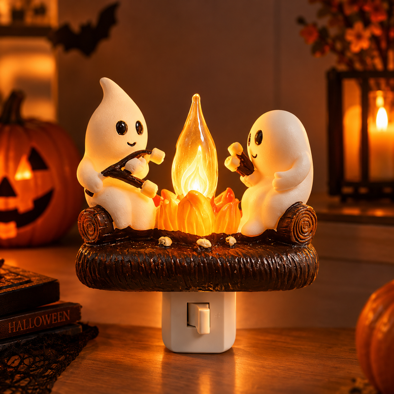Ghost & Pumpkin Night Light 🌙