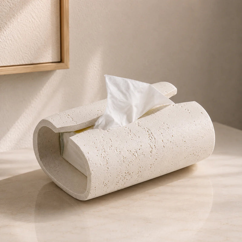 Minimalist Stone Tissue Holder