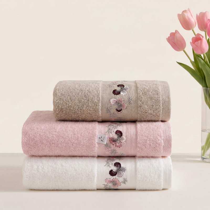 Blossom Embroidered Towels
