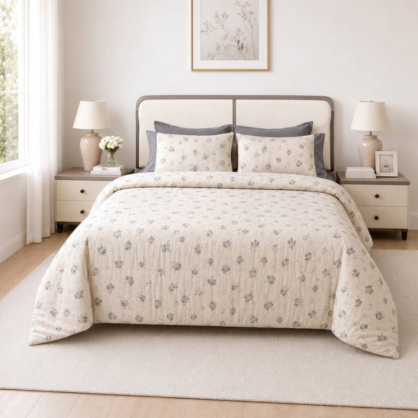 Bloom 4-Piece Bedding Set - Ivory Blossom