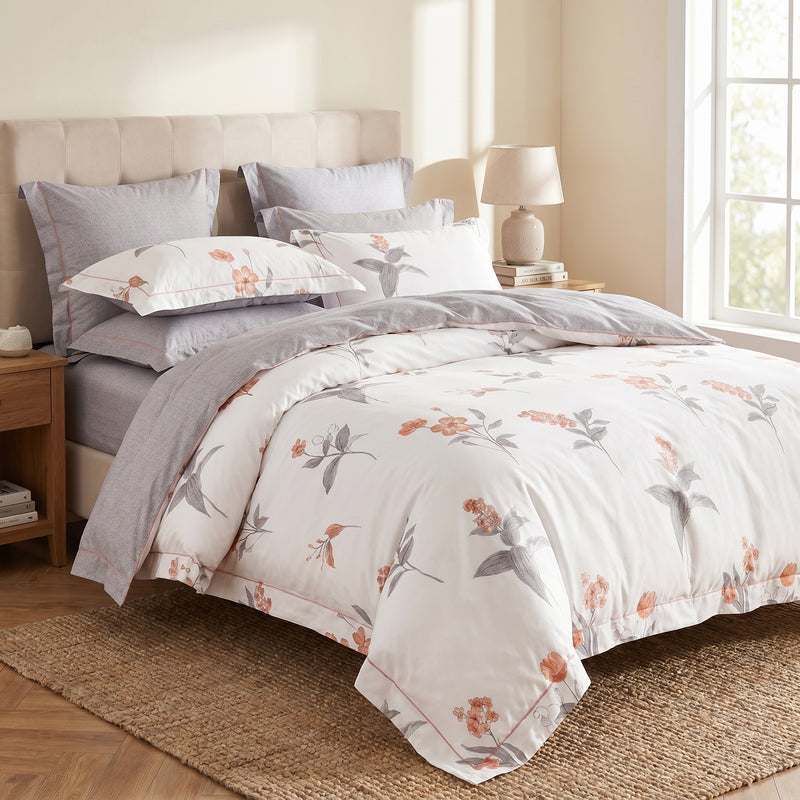 Lumière Pure Cotton Reversible Duvet Set  (220 Thread Count · 100% Cotton · Reversible Design)