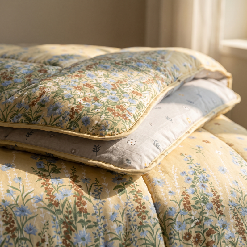 Lumière Pure Cotton Reversible Duvet Set  (220 Thread Count · 100% Cotton · Reversible Design)