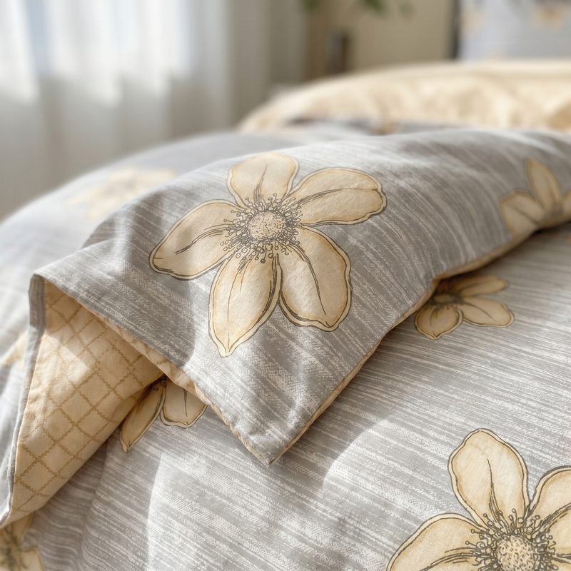 Lumière Pure Cotton Reversible Duvet Set  (220 Thread Count · 100% Cotton · Reversible Design)