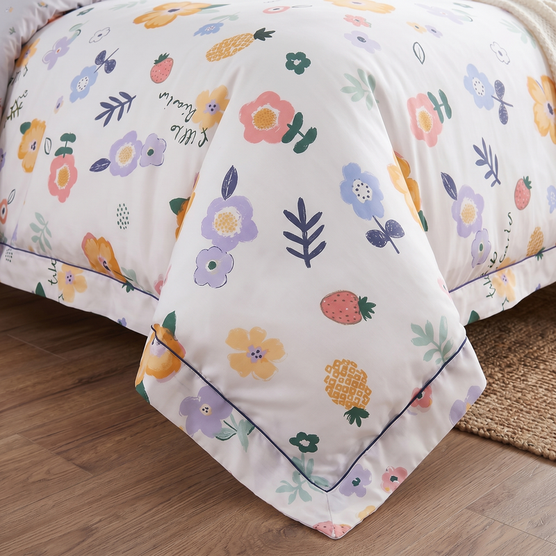 Lumière Pure Cotton Reversible Duvet Set  (220 Thread Count · 100% Cotton · Reversible Design)